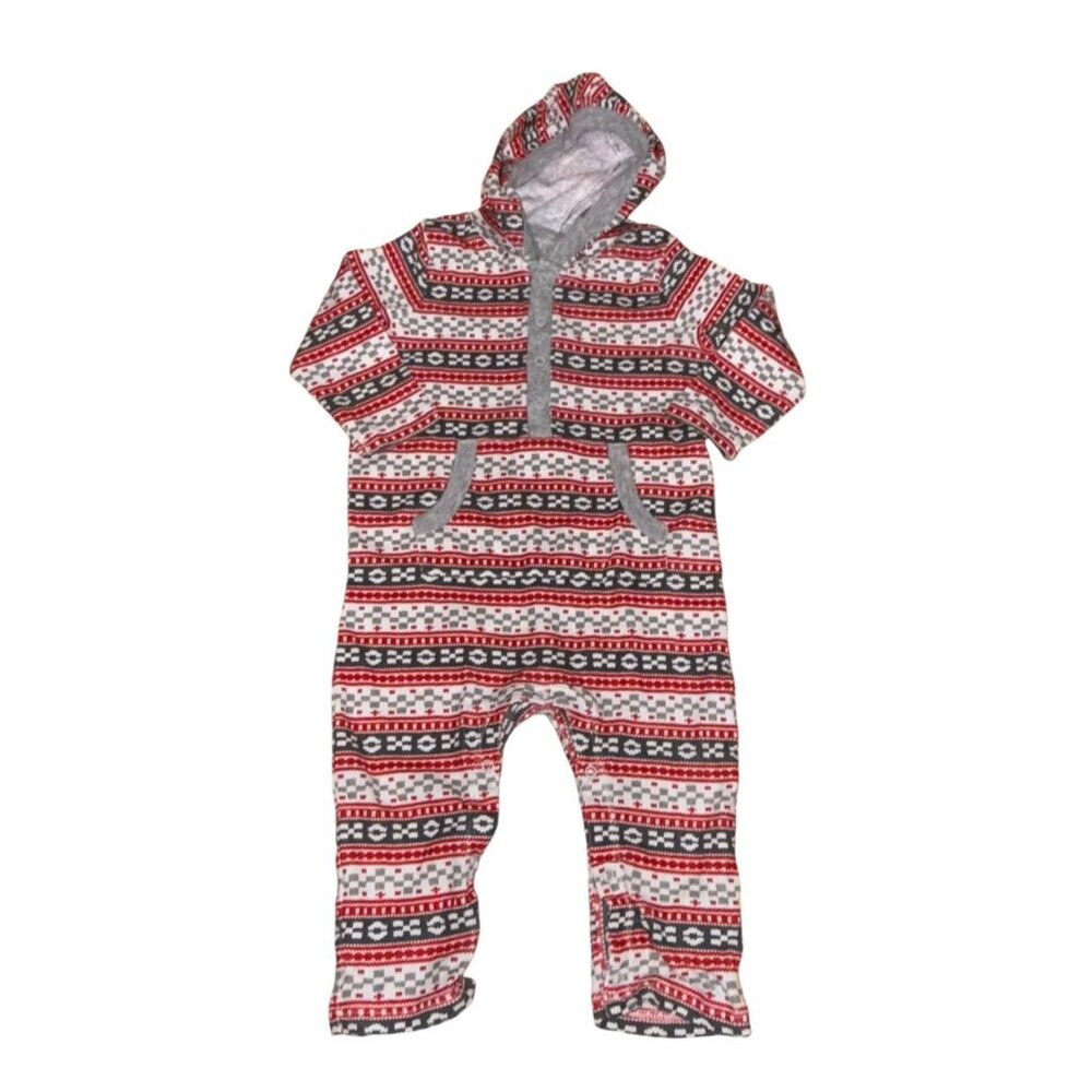 Nordstrom Baby One Piece Jumper Fair Isle Red Size 6 Months
